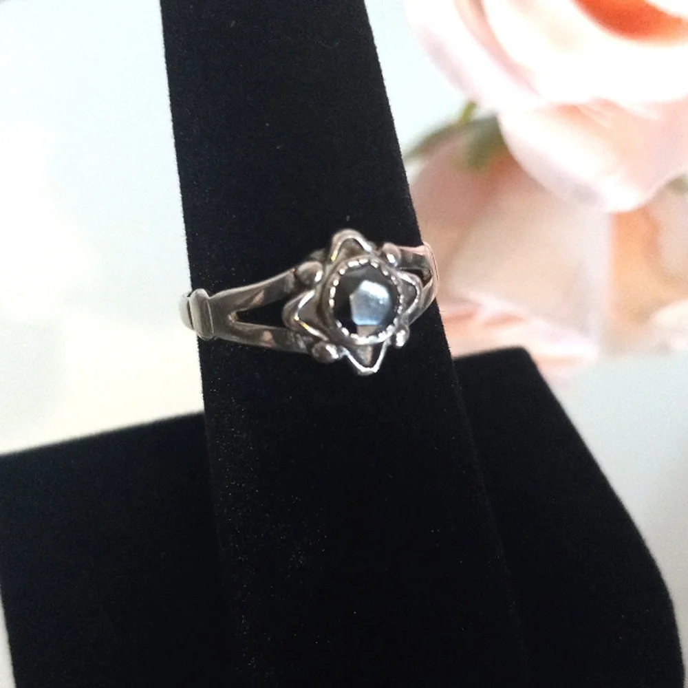 925 hematite ring - Picture 1 of 8